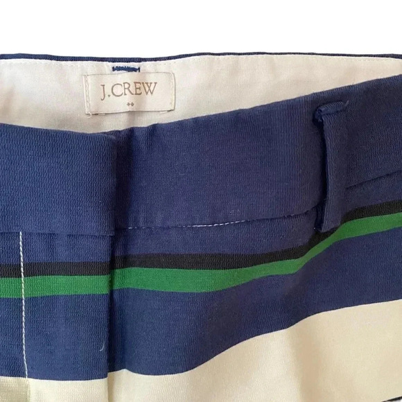 J.Crew Factory Striped Cropped Ankle Pants Career Work Size 2 - Picture 4 of 11